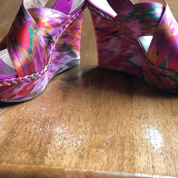Marc Fisher Pink Multi Platform Shoes 7.5 - Picture 6 of 8